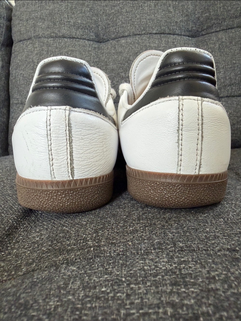 adidas Samba White Black with Gum Sole - Picture 5 of 9